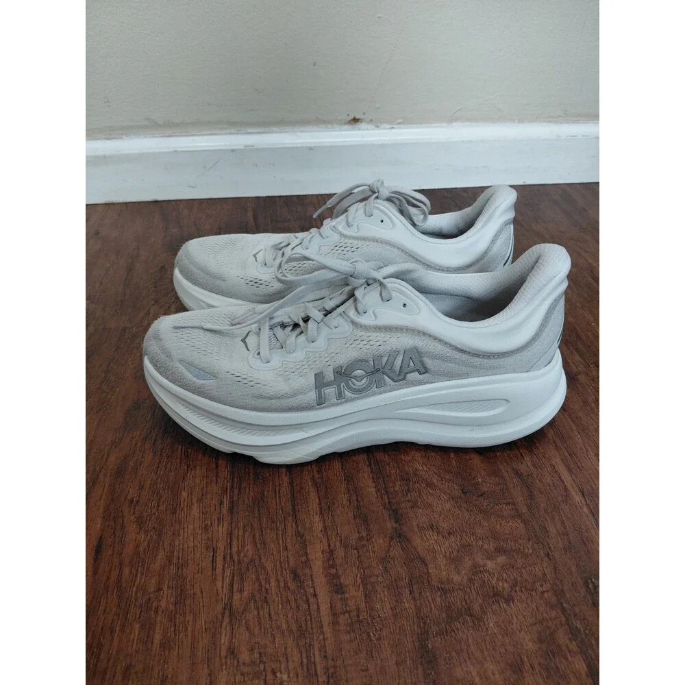 Size 11B - Hoka One One HOKA Bondi 9 Stardust Silver Womens Sneakers
